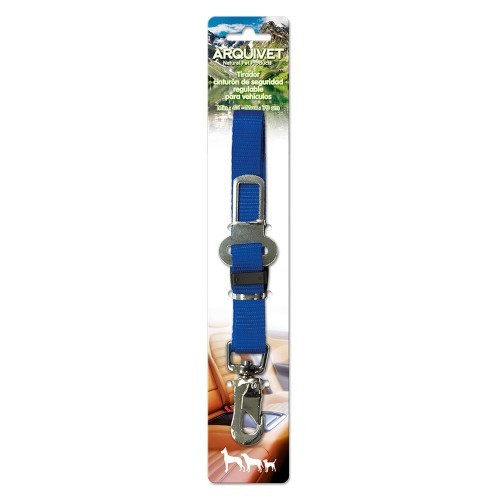 Puxador de cinto de segurança ajustável para cães, azul