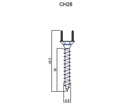 Vormnagel CH 28 Pak = 30 stuks