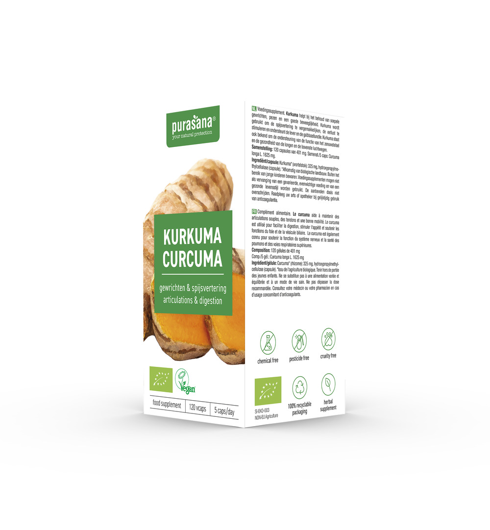 Purasana Curcuma Vegan Bio (120 vega capsules)