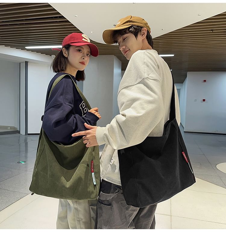 Hikuozy - Effen corduroy crossbodytas