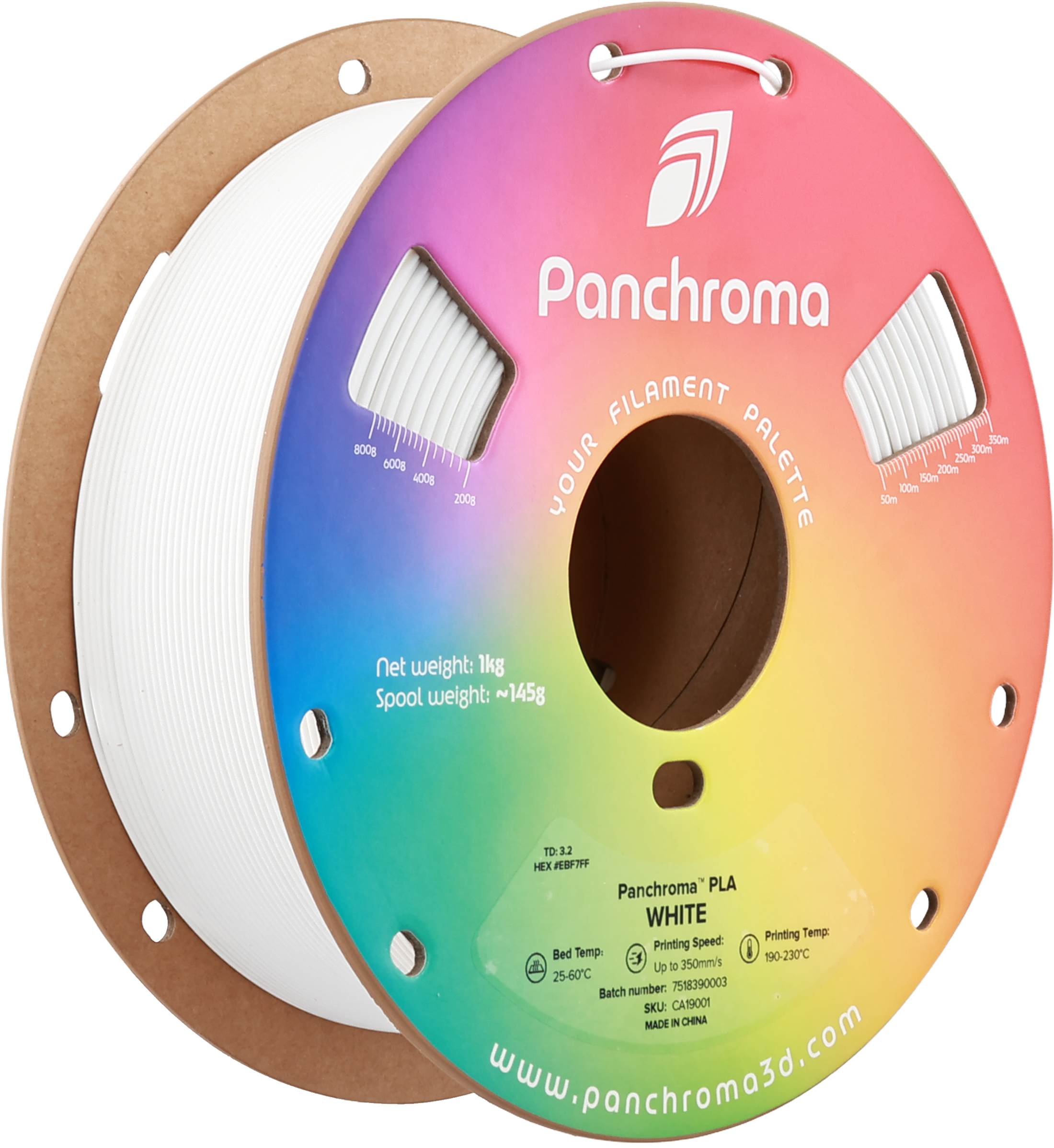 Polymaker  Panchroma™ PLA White, 1,75 mm / 1000 g    High-Speed Filament in White