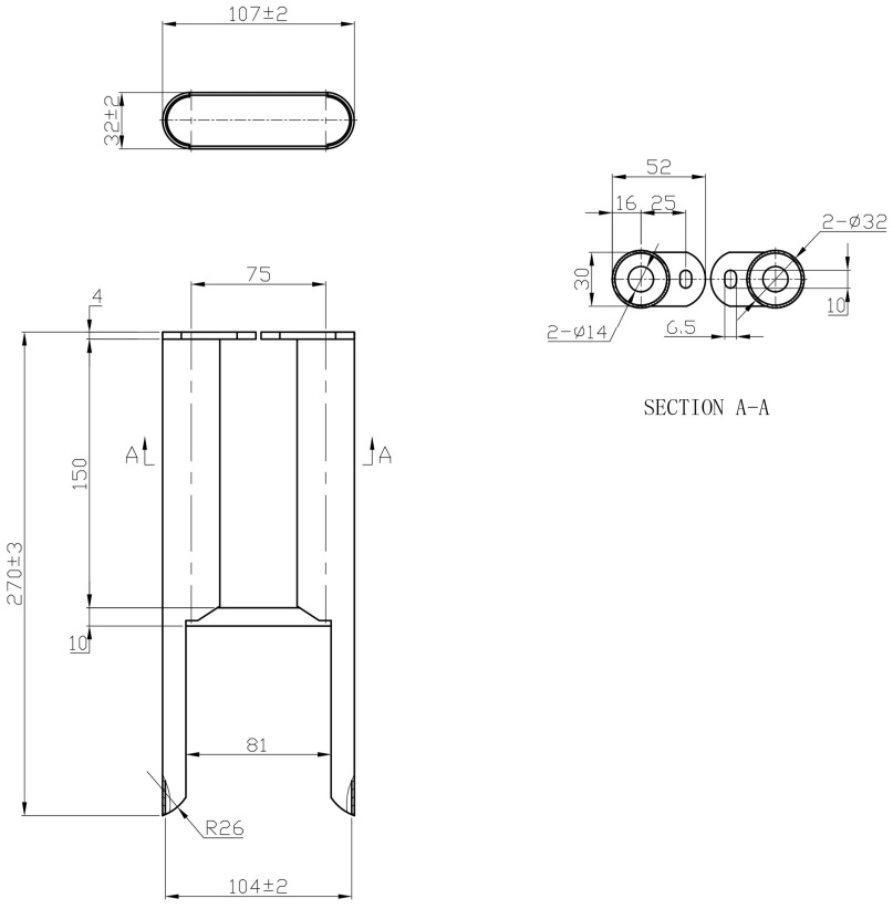 Eastbrook Imperia voetsteuntjes voor 3 koloms radiator zwart mat