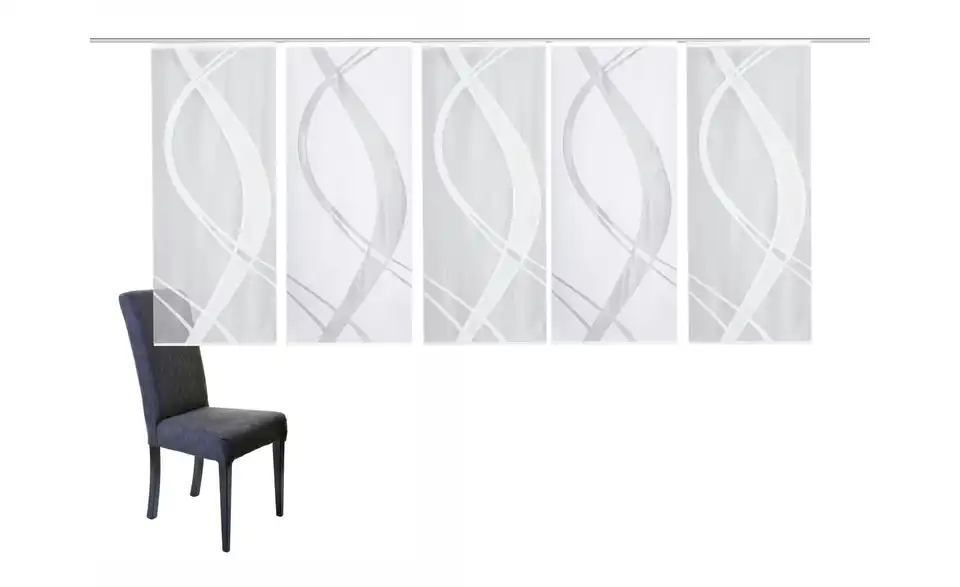 Schiebevorhang Set 5tlg. 145 cm 5er-Set