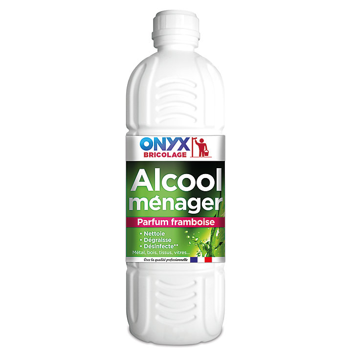 Alcool ménager gel Onyx bricolage parfum Framboise 1L