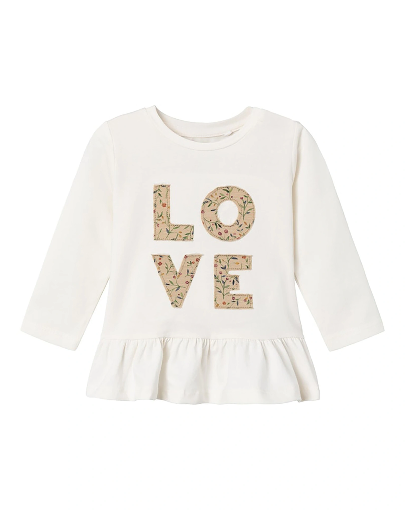 Langarmshirt NBFOLGIA LOVE in jet stream
