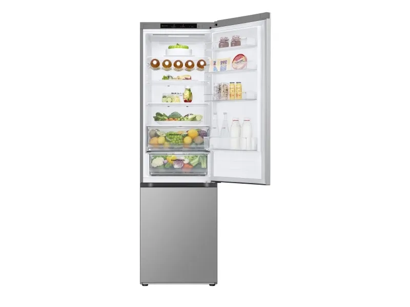 LG GBV3200DPY - Køleskab/fryser - bund-fryser - bredde: 59.5 cm - dybde: 68.2 cm - højde: 203 cm - 387 liter - Klasse D - prime-sølv