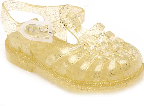 Meduse mules et sabots enfant sun or