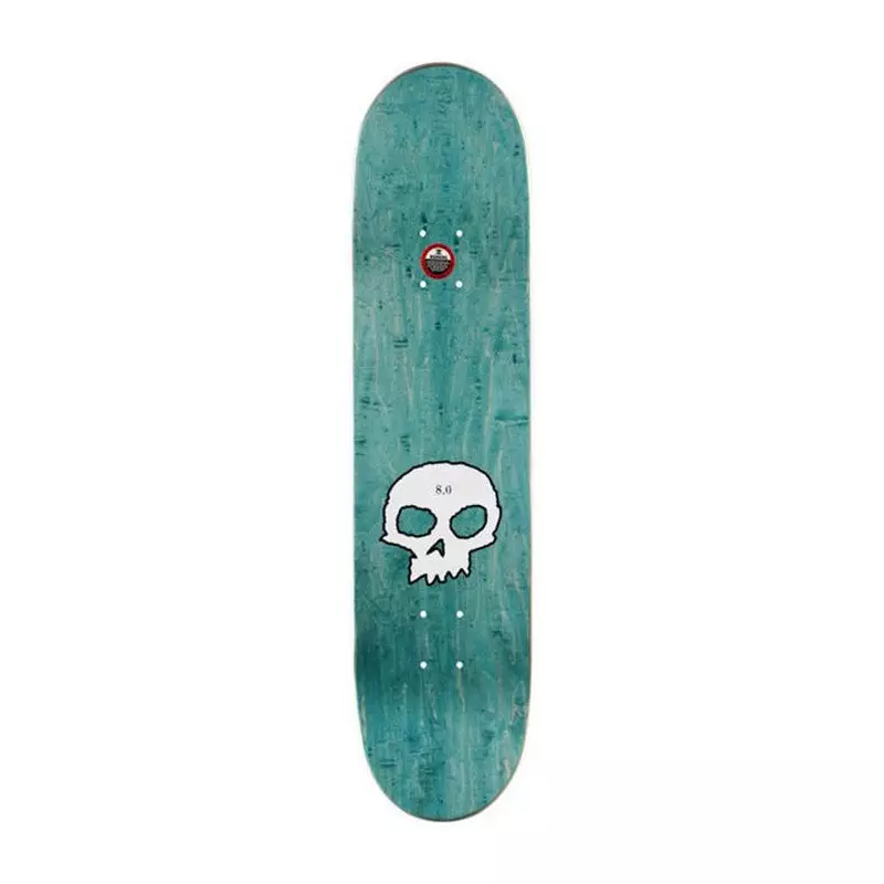 Plateau skateboard ZERO SKATEBOARDS Single Skull Black White 8.0