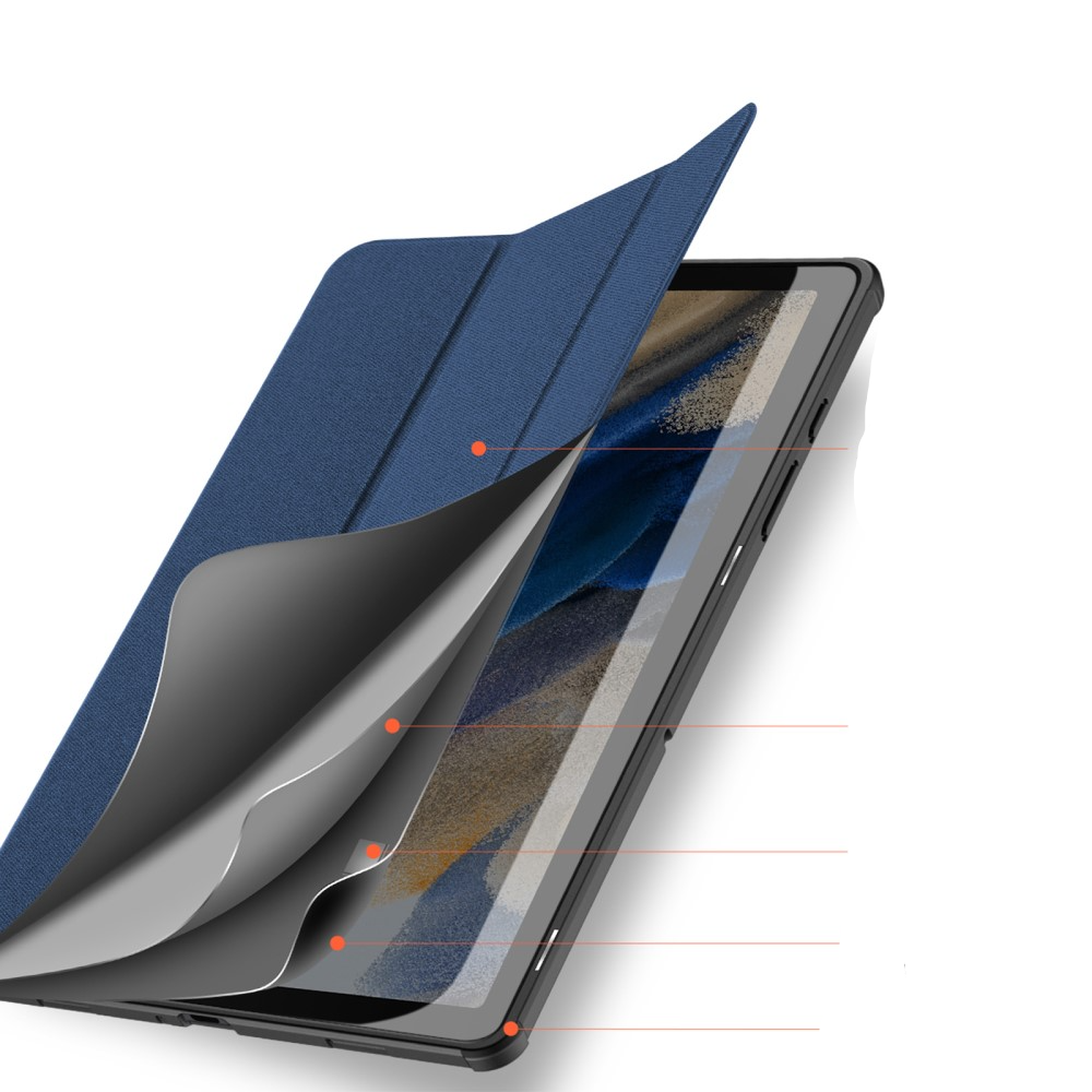 Samsung Galaxy Tab A9  Plus Tasche Smart Cover Hülle Stoff Design - Blau