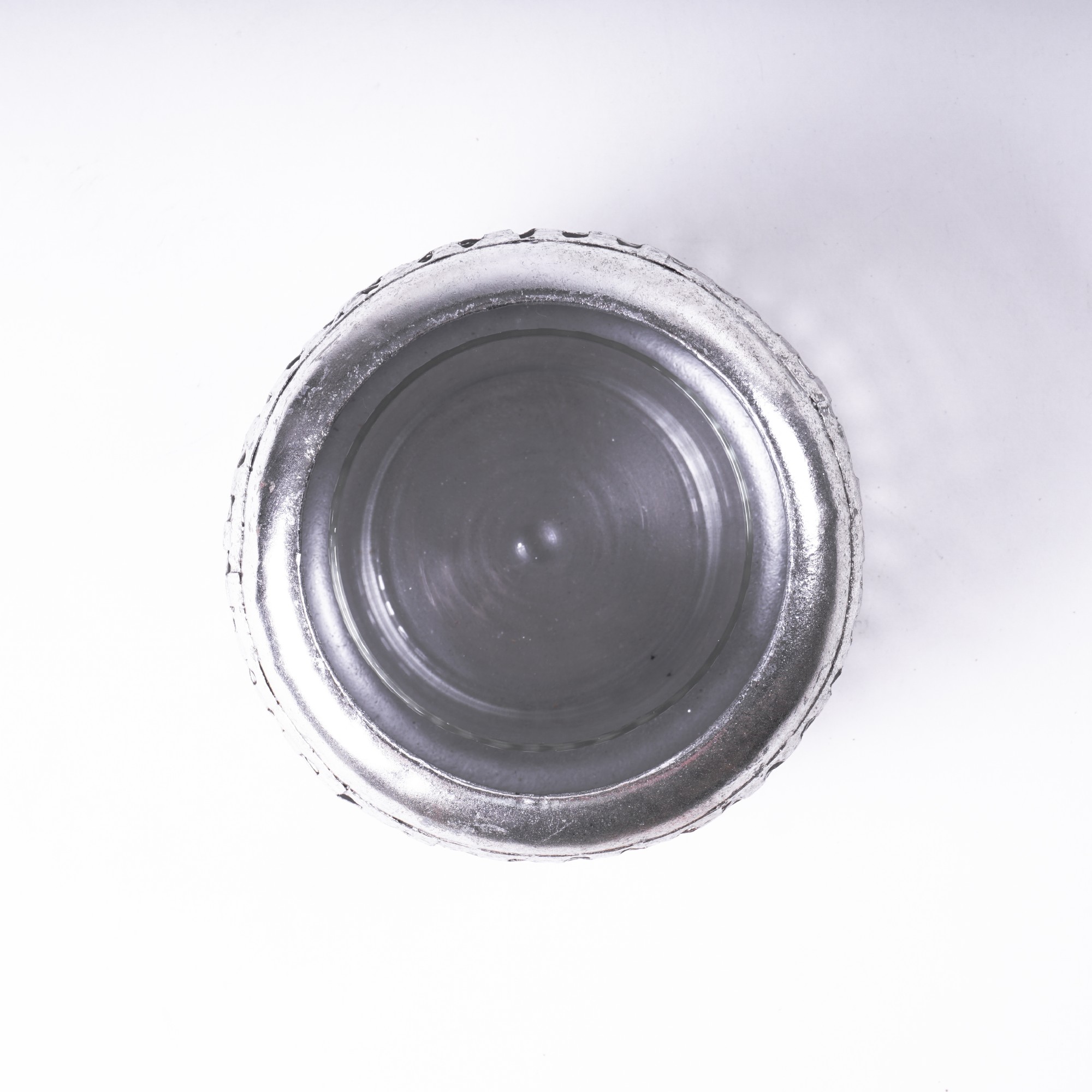 Windlicht 'Mullewa L' aus Metall, silber, Ø 13 cm, H 11 cm von fischer's lagerhaus
