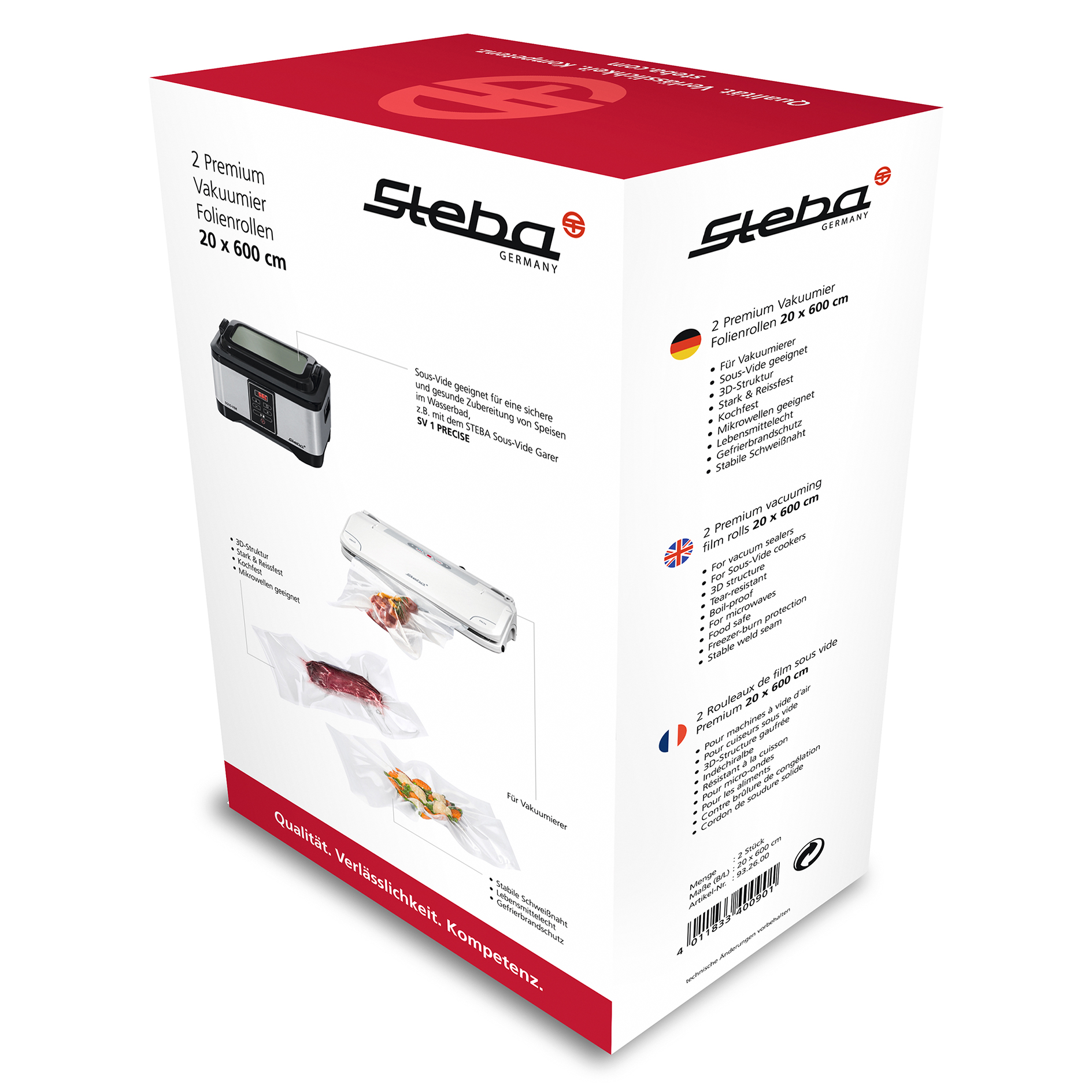 STEBA 2 Vakuumier-Folienrollen - transparent
