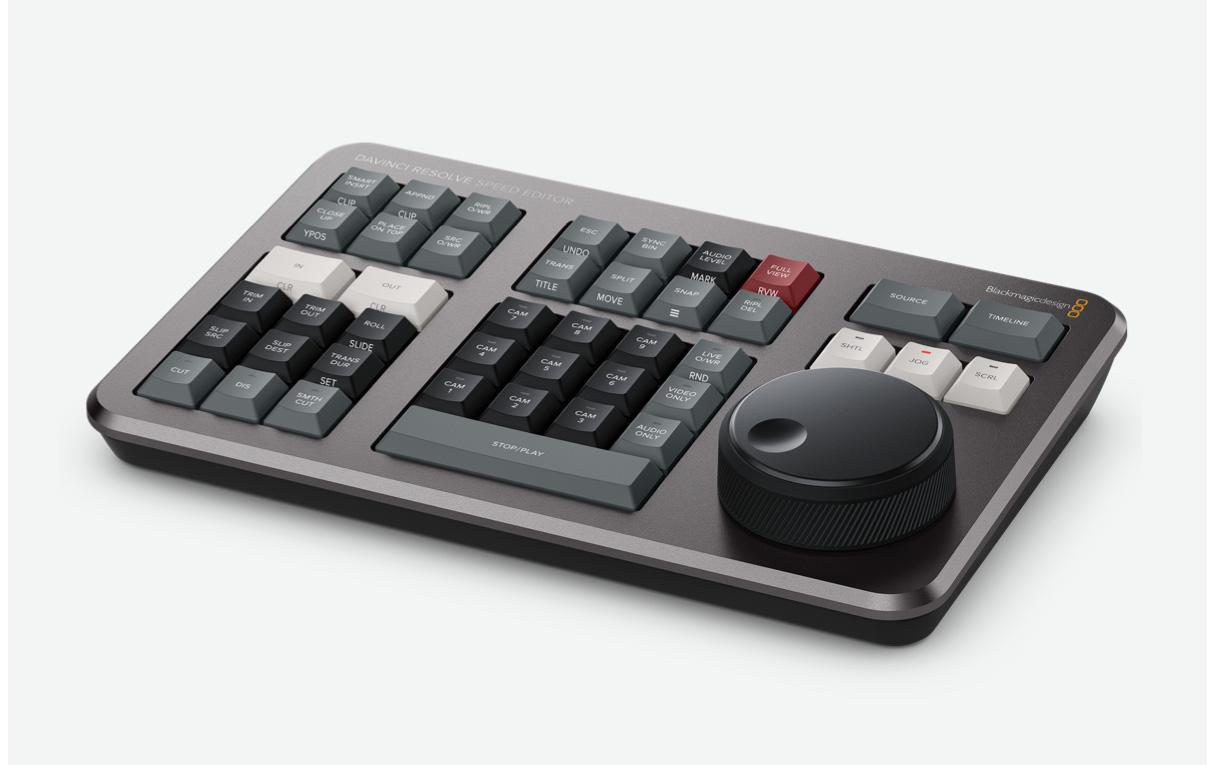 DaVinci Resolve Speed Editor inkl. Lizenz<br>Kompaktes Video-Bedienpult mit vielen Features