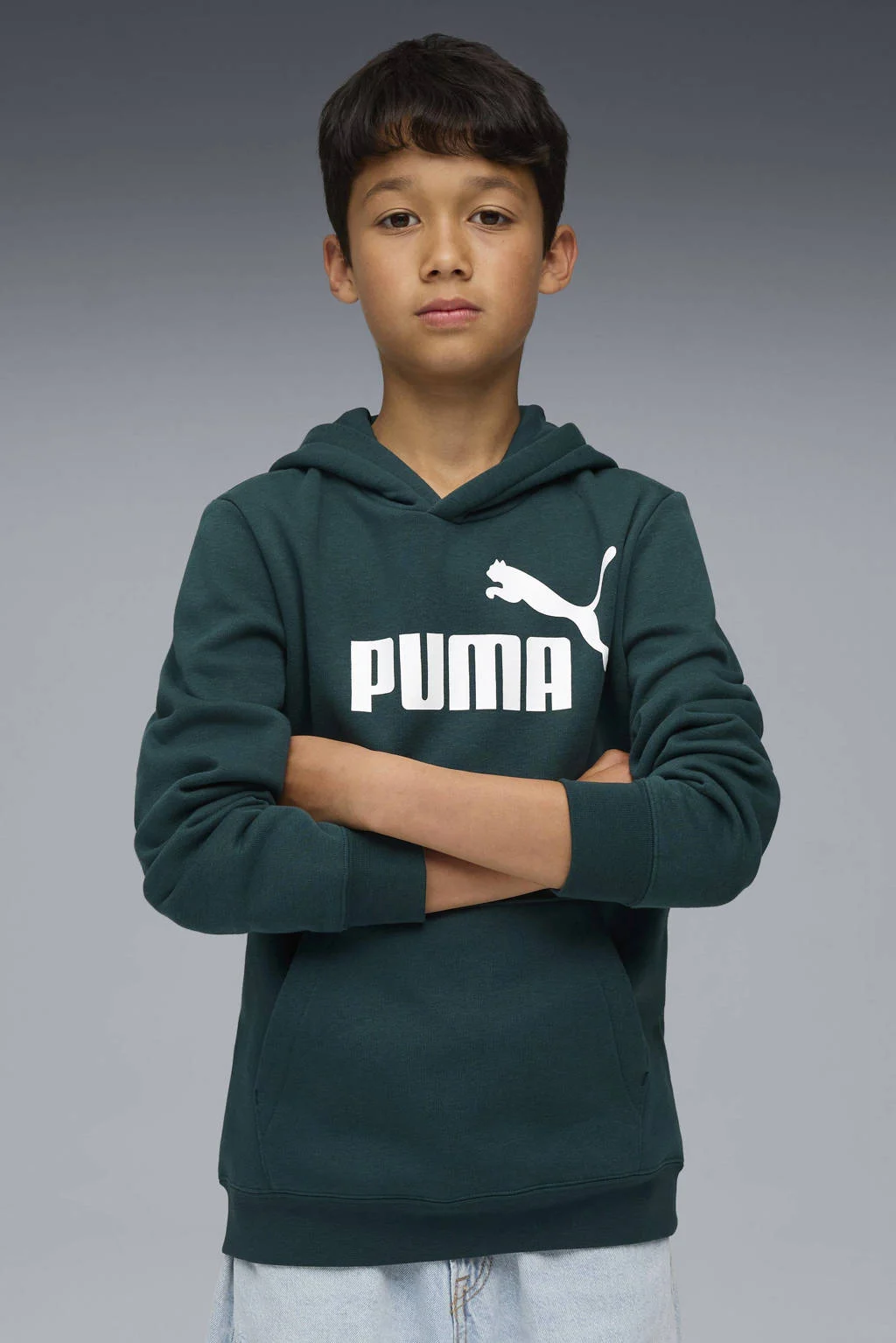 Puma hoodiedonkergroen