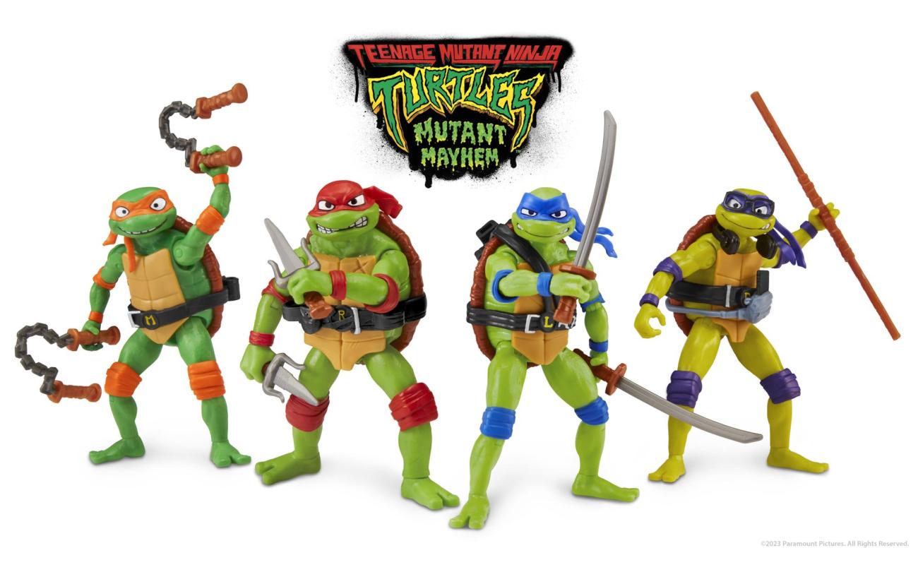 Ninja Turles movie figuur met wapenrekje