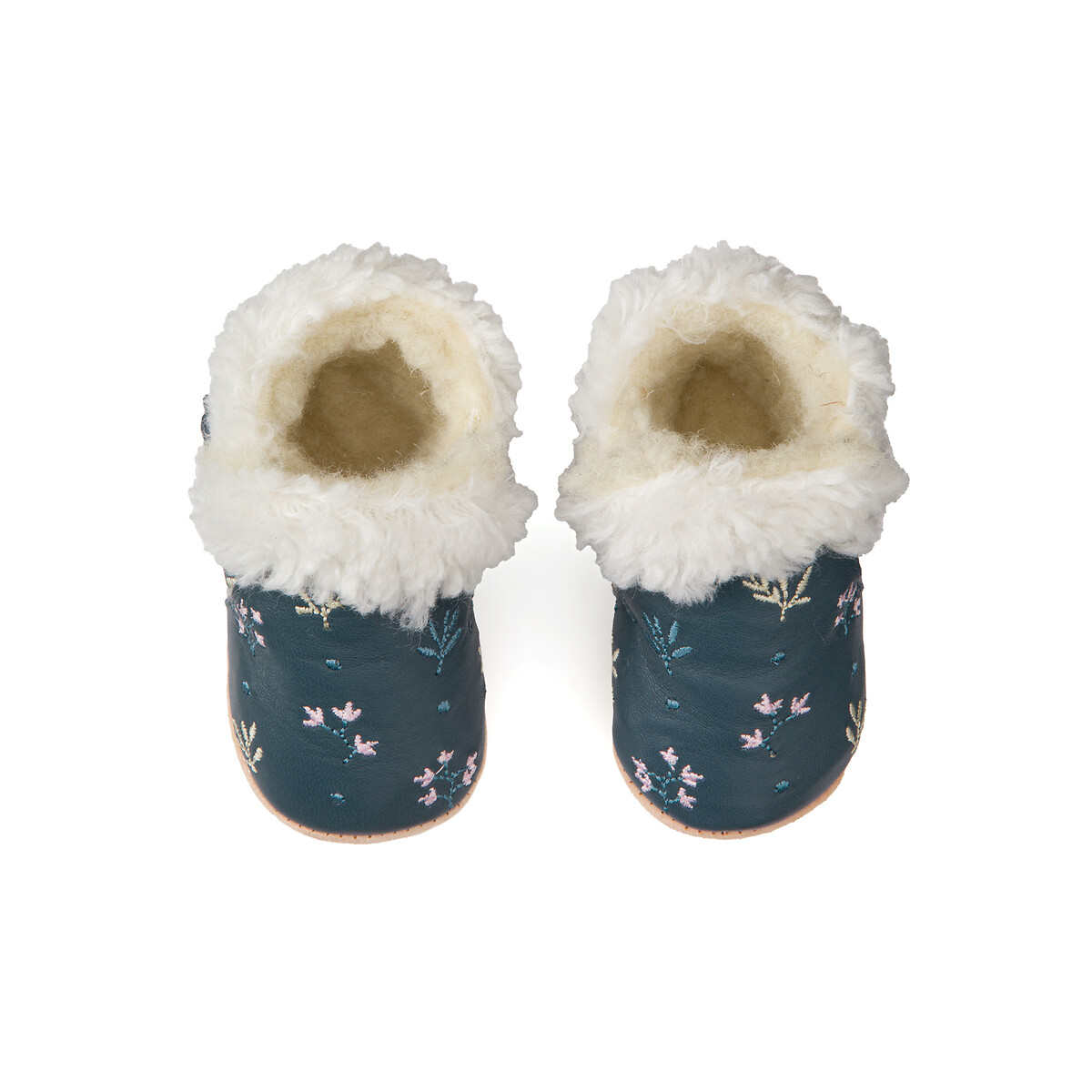 FÁCIL, FÁCIL<br>Pantufas macias em couro forrado My Foublu