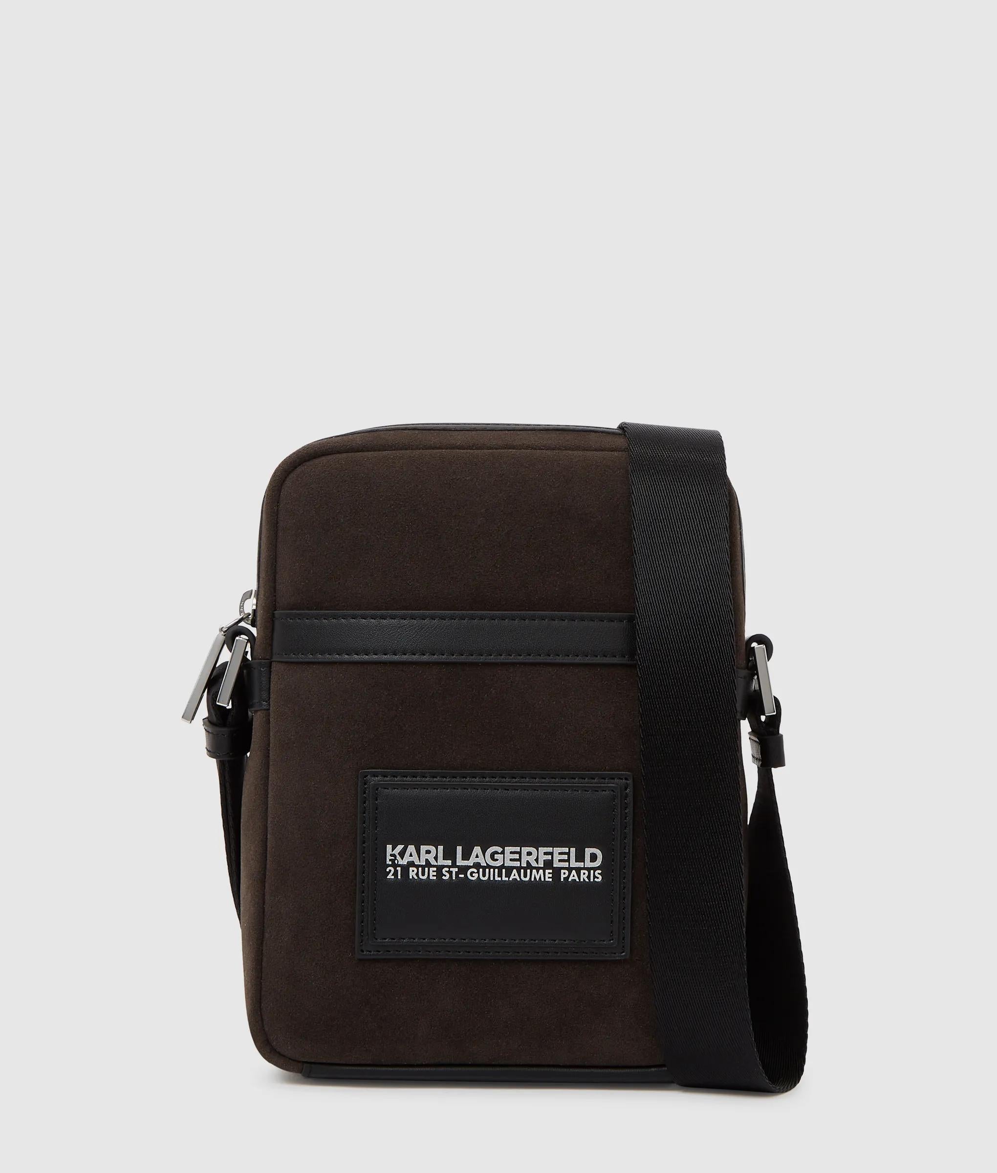 K/Traveller hoog imitatiesuède crossbodytas