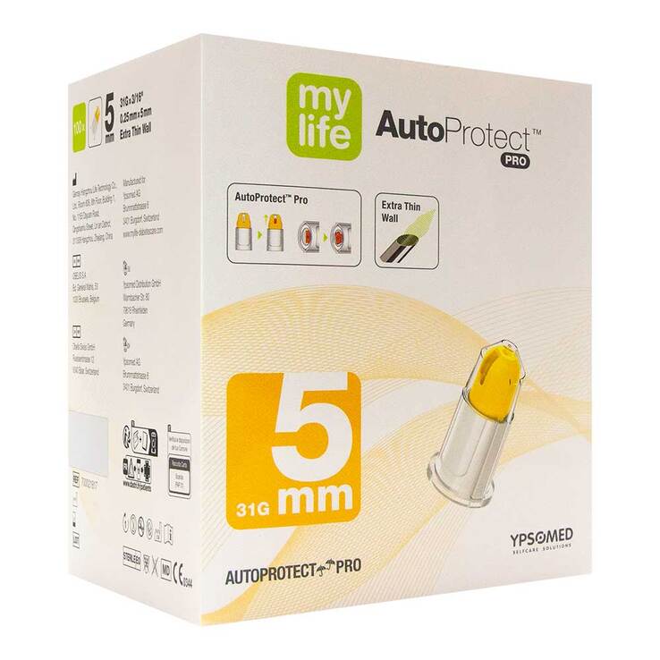 Mylife Autoprotect Pro Sich.-Pen-Nadeln 5 mm 31 G, 100 St