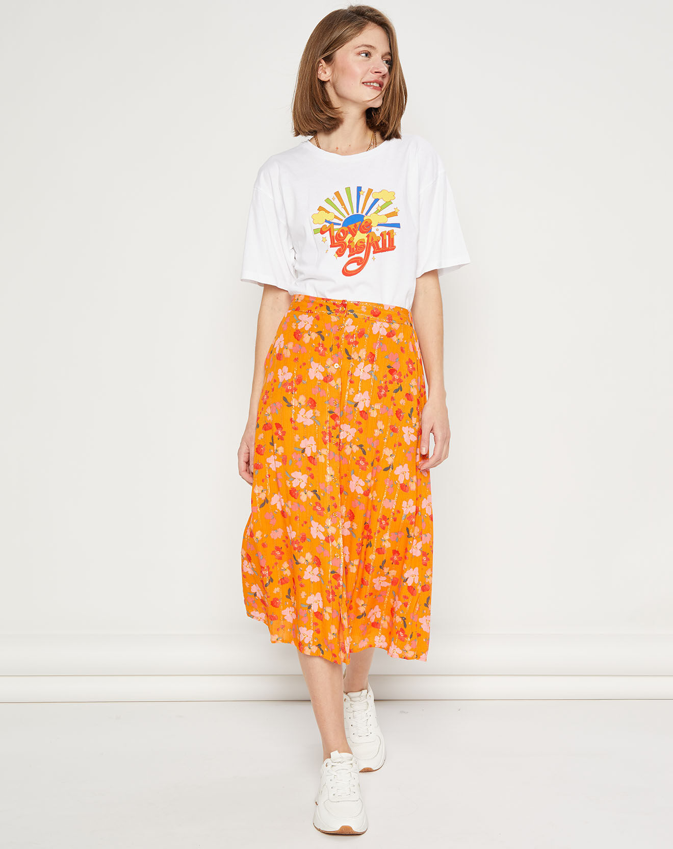 La Petite Etoile T-Shirt Love Is All blanc