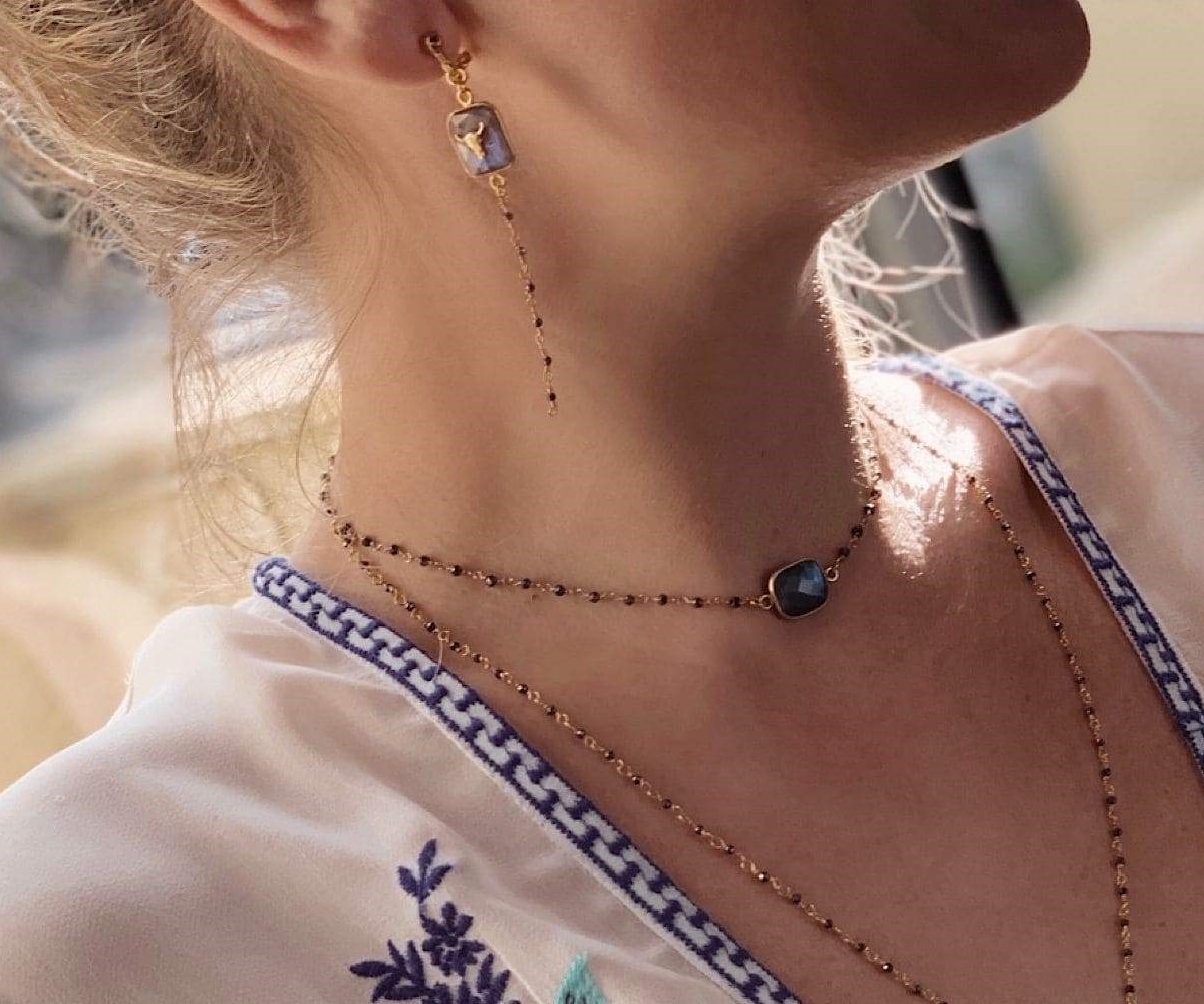 Boucles d'oreilles Virabhadrâsana Doré