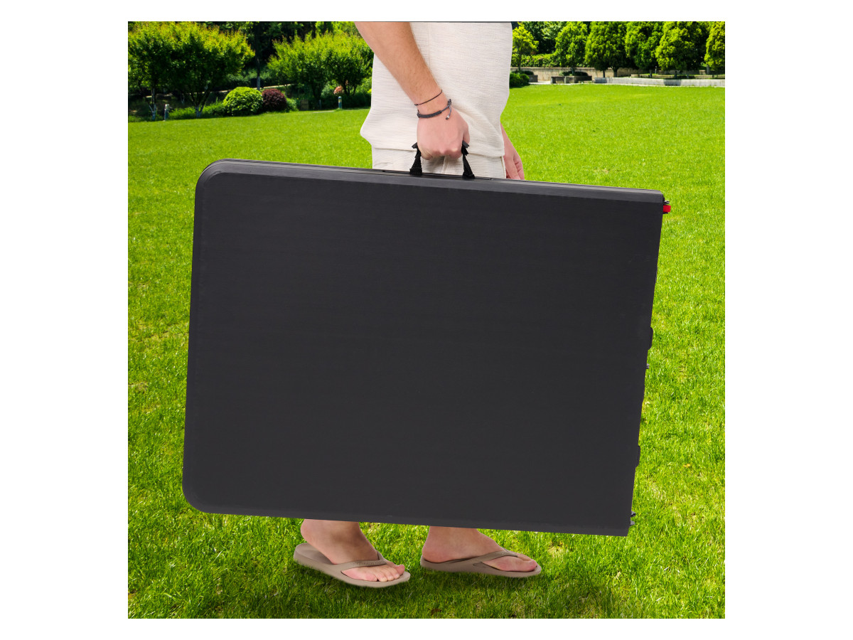 Brixy 180 x 70 x 74 cm inklapbare campingtafel - Black