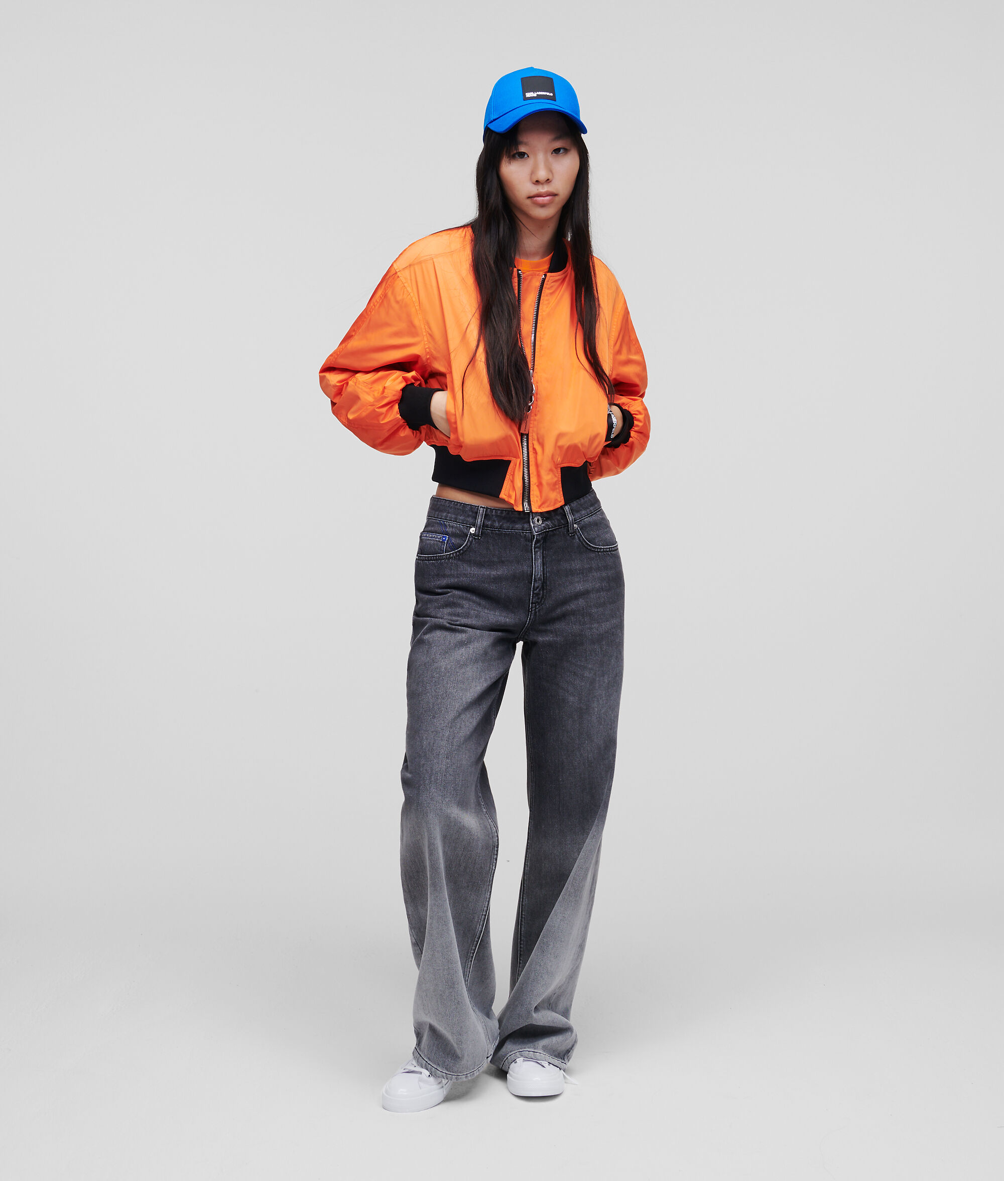 BLOUSON AVIATEUR CROPPED KLJ