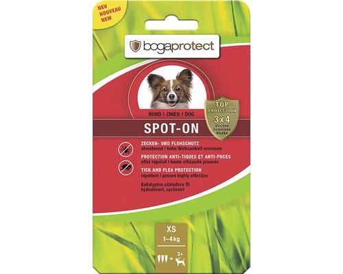 Teken- en vlooienbescherming bogaprotect SPOT-ON voor honden van 1-5 kg 3x0,7 ml