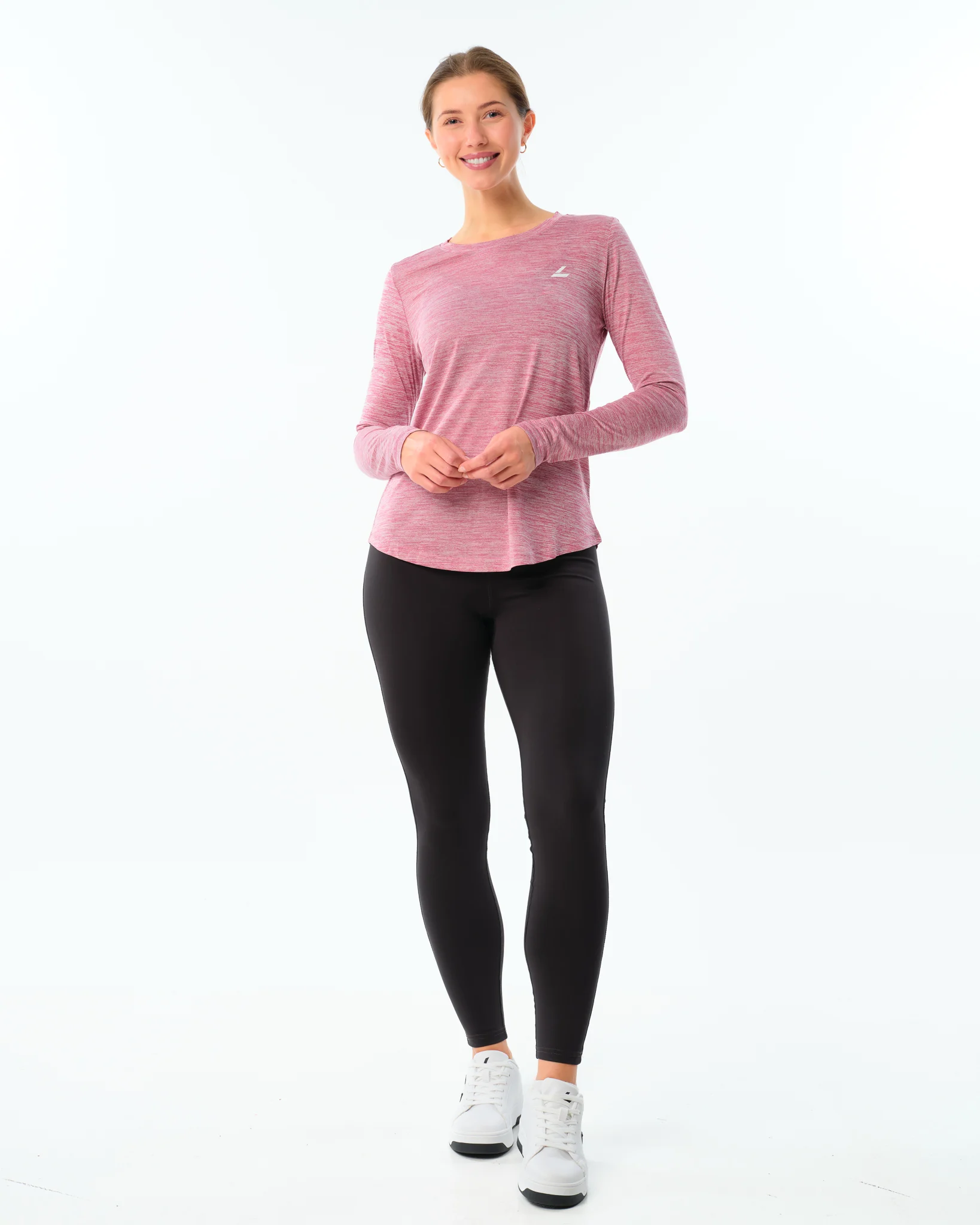 LEVITY Essential Marl Long Sleeve Pink Violet Marl
