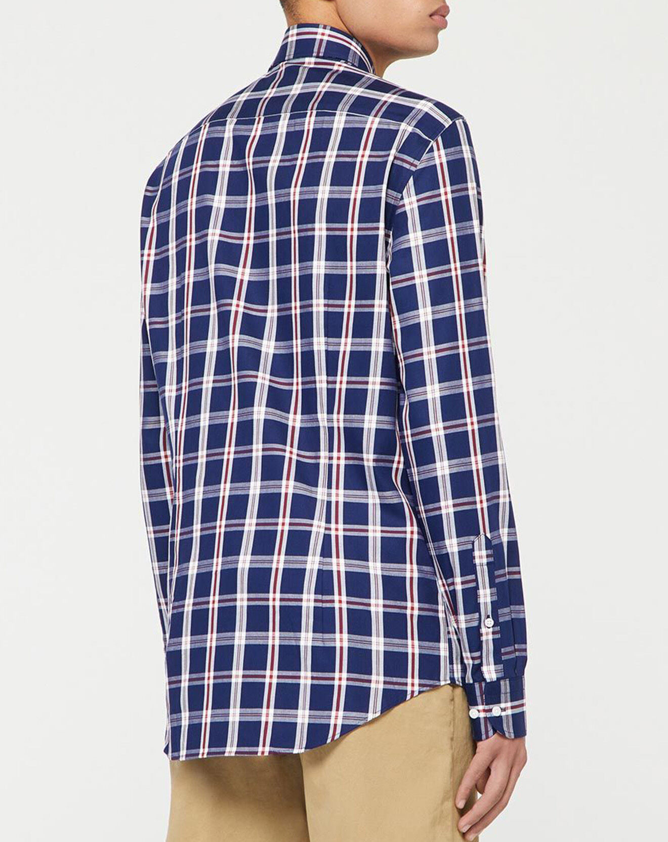 Tommy Hilfiger Chemise Slim 100% Coton Bio à carreaux bleu/rouge/blanc