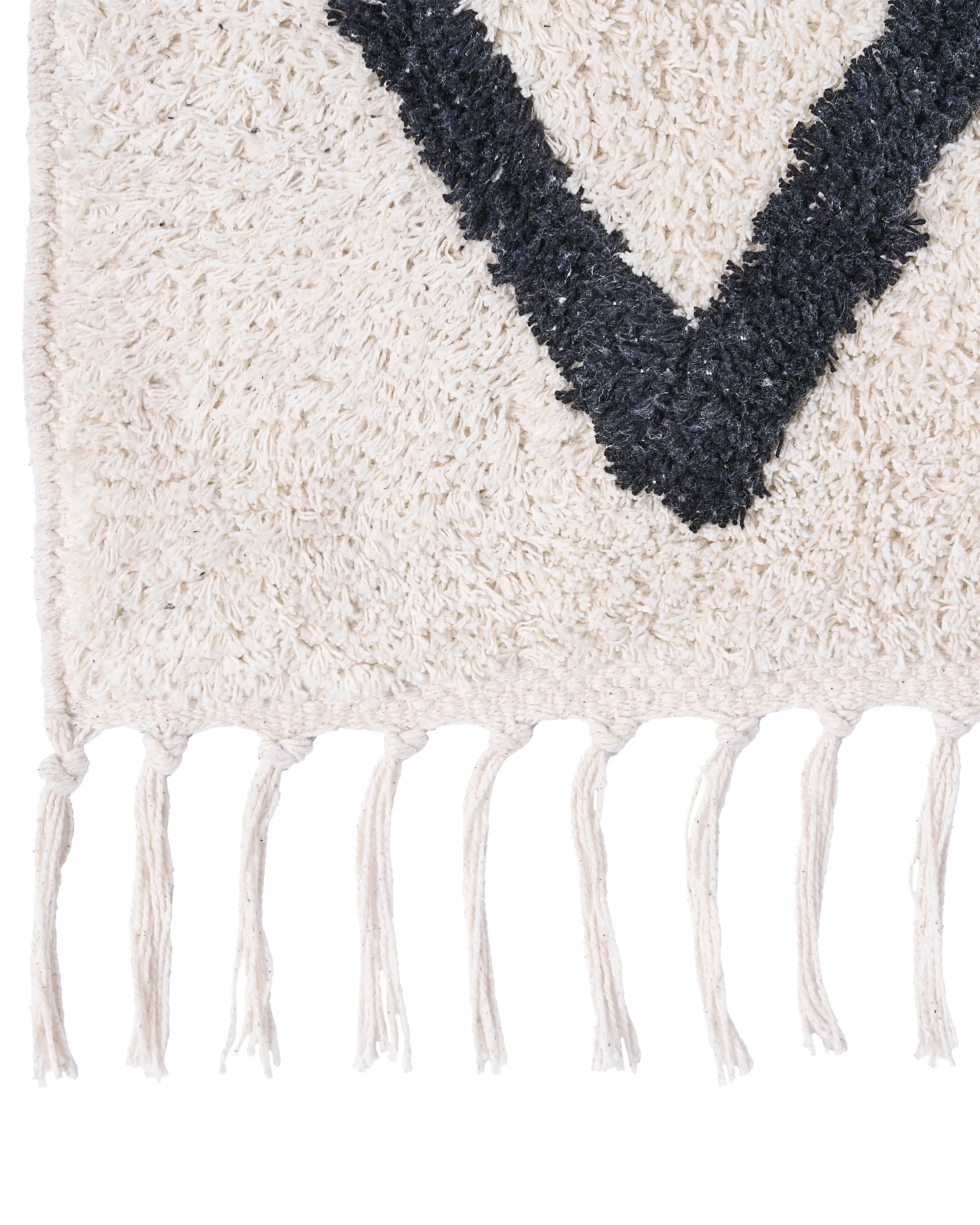 Vloerkleed ELDES Beige 160 x 230 cm Katoen