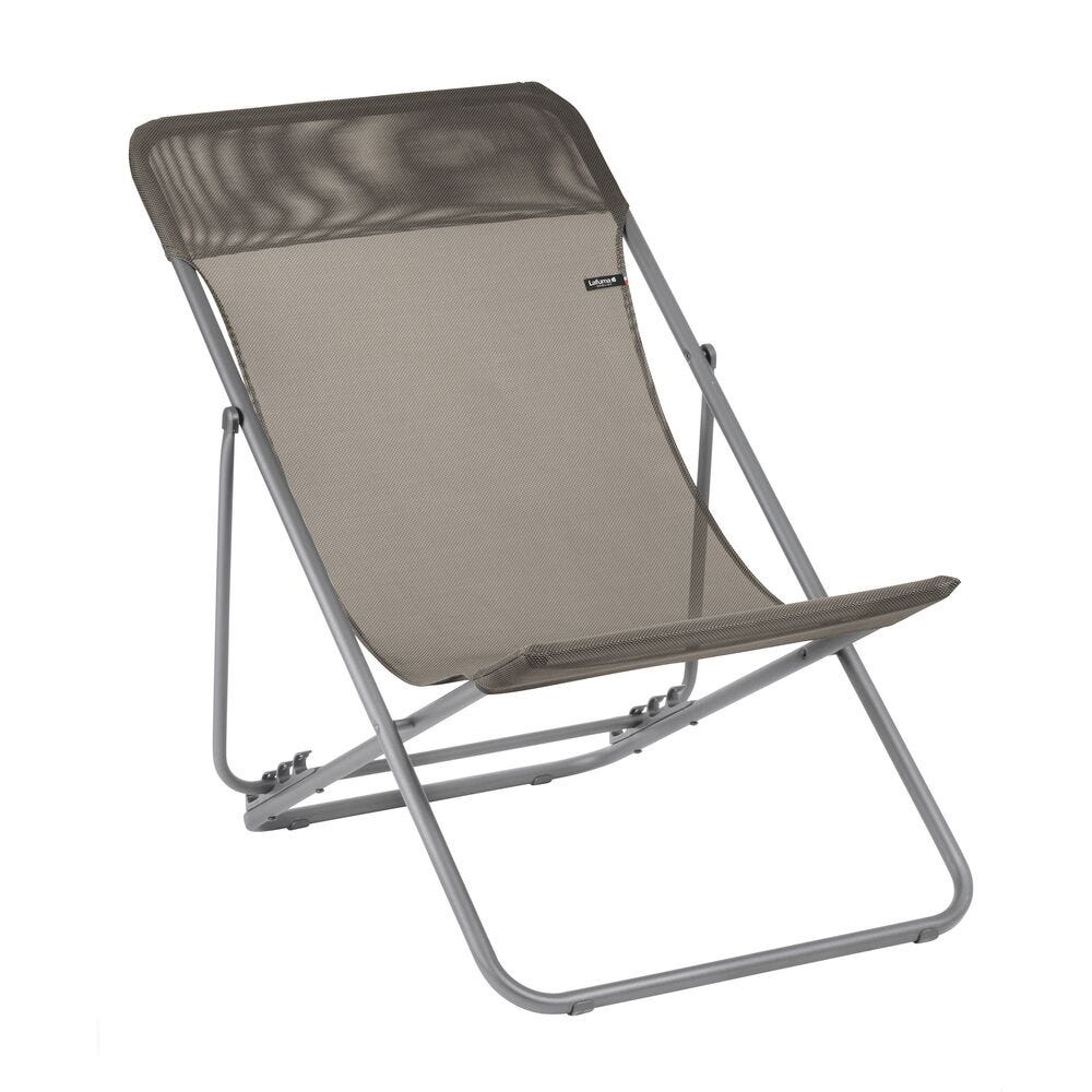 Mehrpositions-Klapp-Liegestuhl - Breite 58cm Maxi Transat Batyline® Iso Braun Graphite