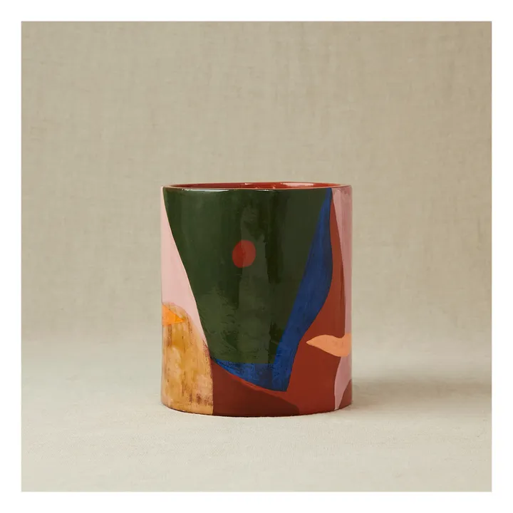 Rosi Mistou Vase en faïence | Vert kaki