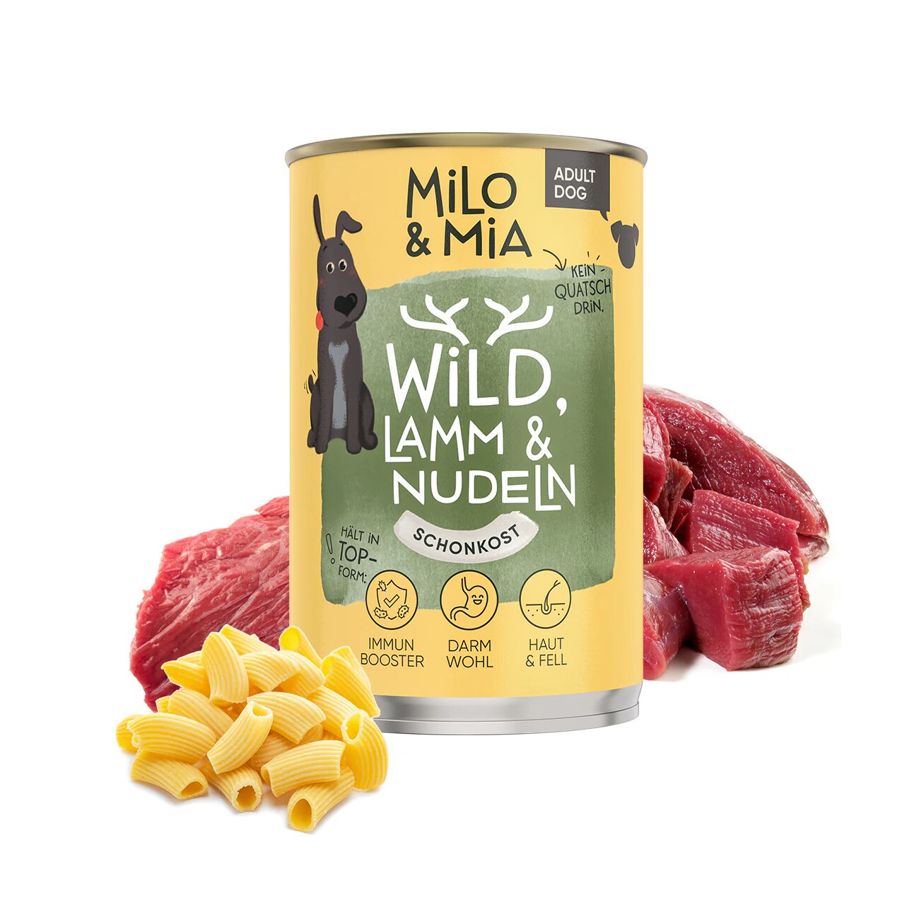 Milo & Mia Wild, Lamm & Nudeln 6x400 g