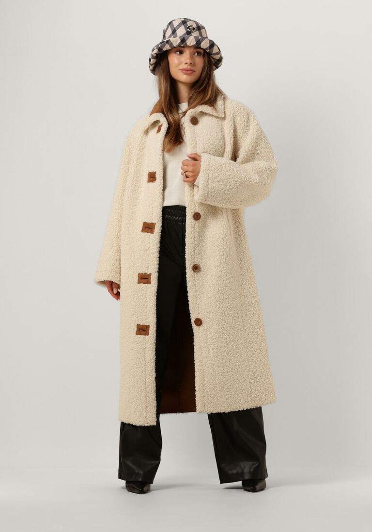 STAND STUDIO gebroken wit stand studio faux fur jas kenca coat