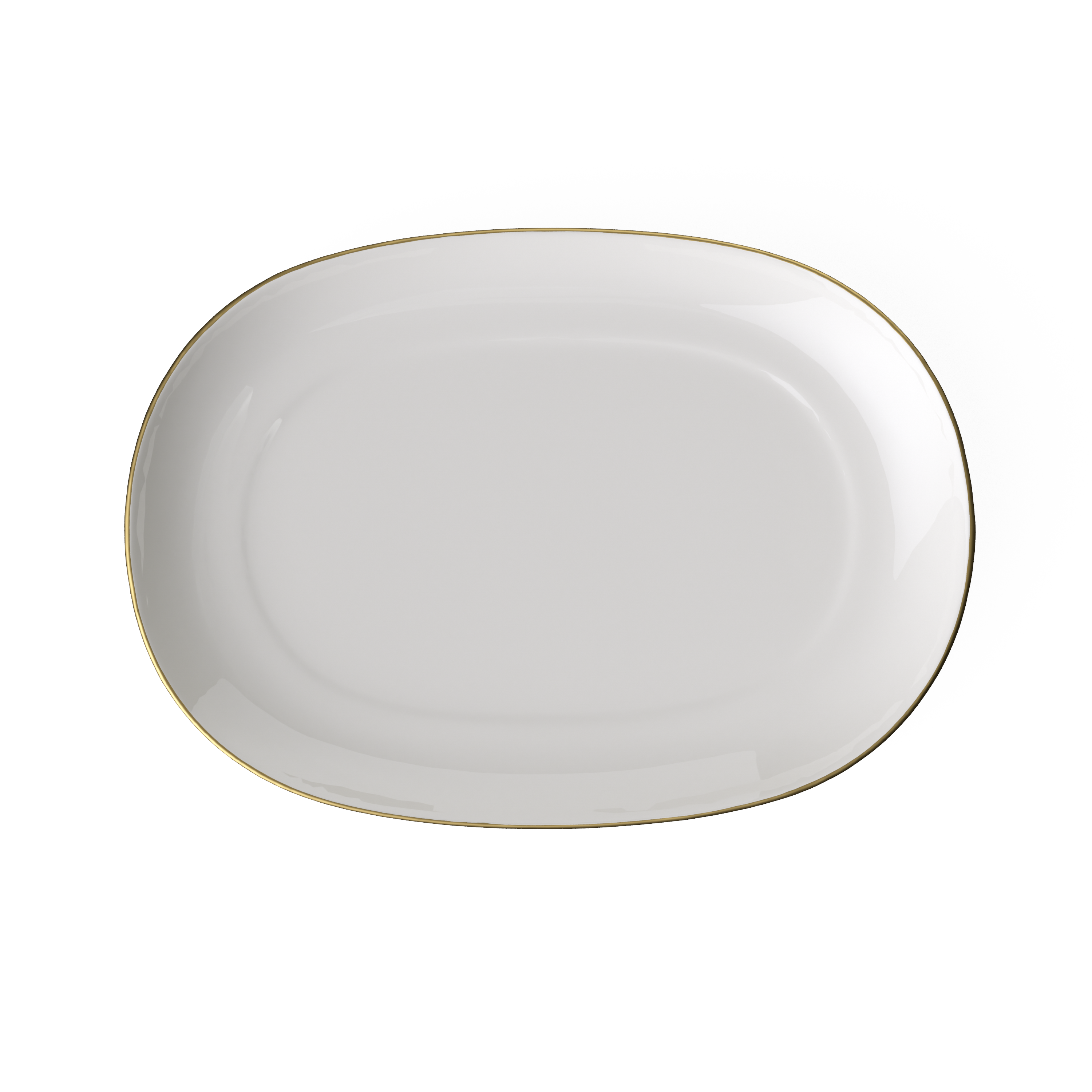 Anmut Gravy boat saucer White, Premium Bone Porcelain