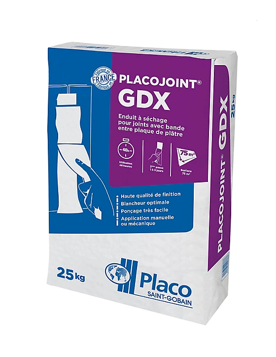 Enduit Placojoint GDX poudre 25kg Saint Gobain