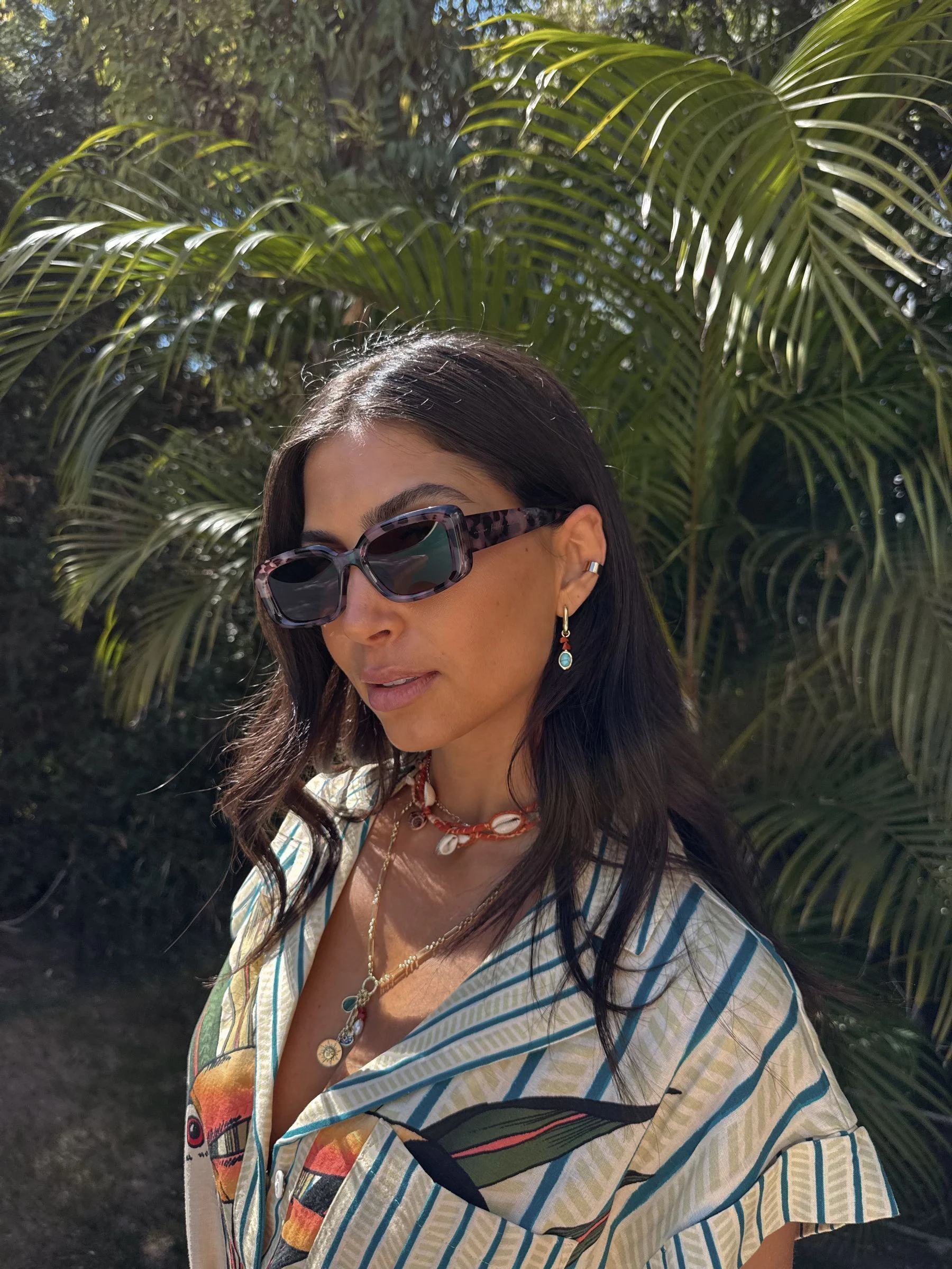 Never Fully Dressed Rectangle Tortoiseshell Sunglasses