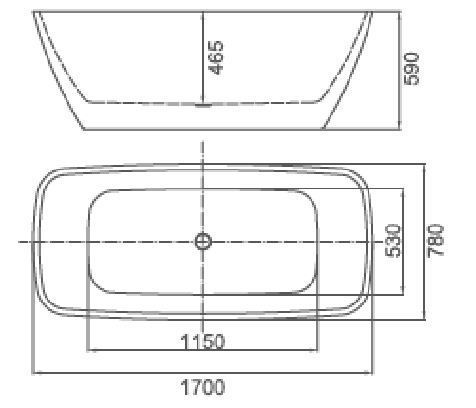 Best Design Forma vrijstaand bad 170x78x59cm
