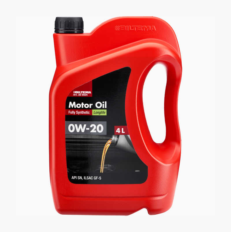 Helsyntetisk motorolje 0W–20, 4 liter