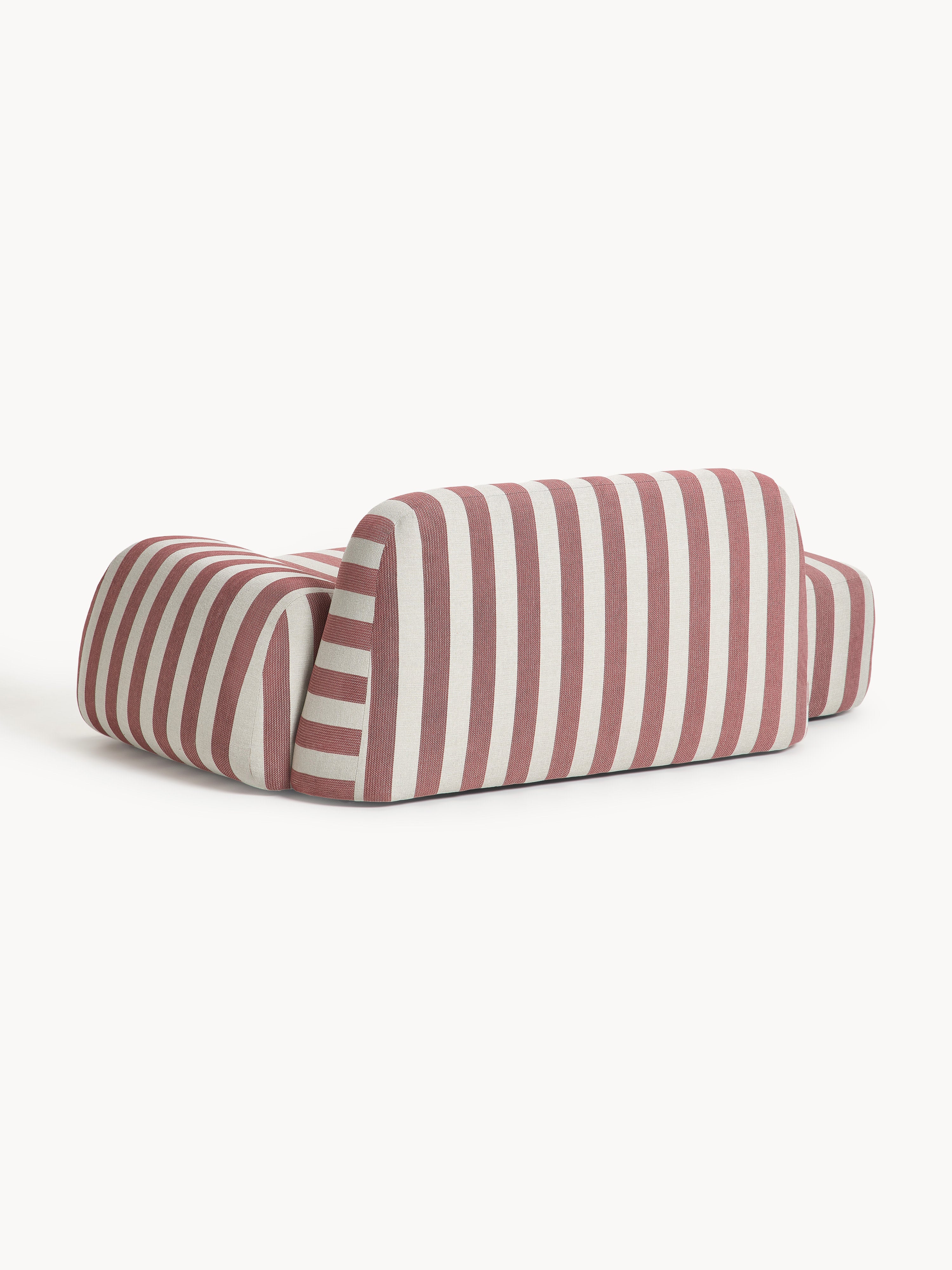 Gestreepte bank Wolke (2-zits) met chaise longue