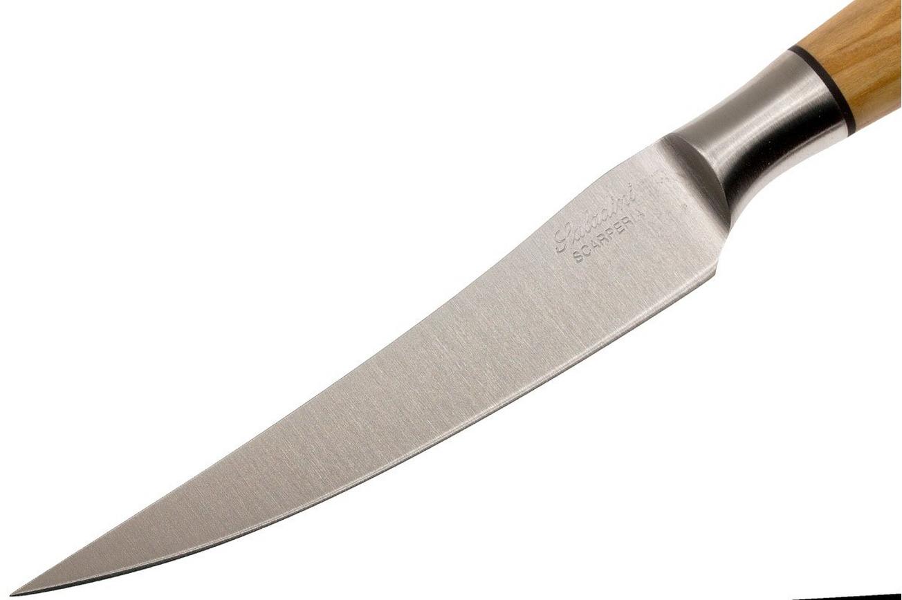 Saladini 6-delige steakmessenset 23 cm, olijfhout