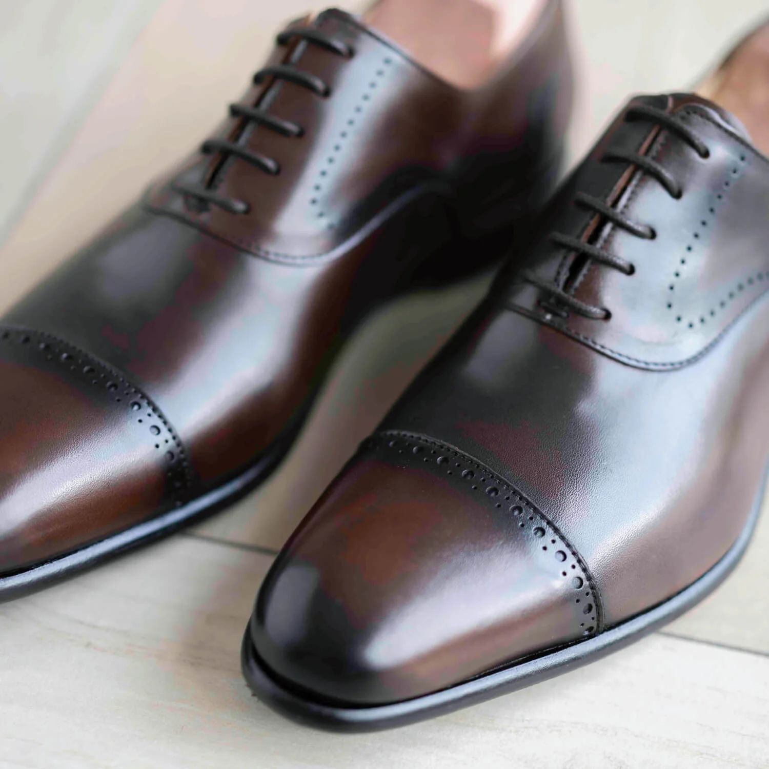 Locker-Richelieu en cuir brown