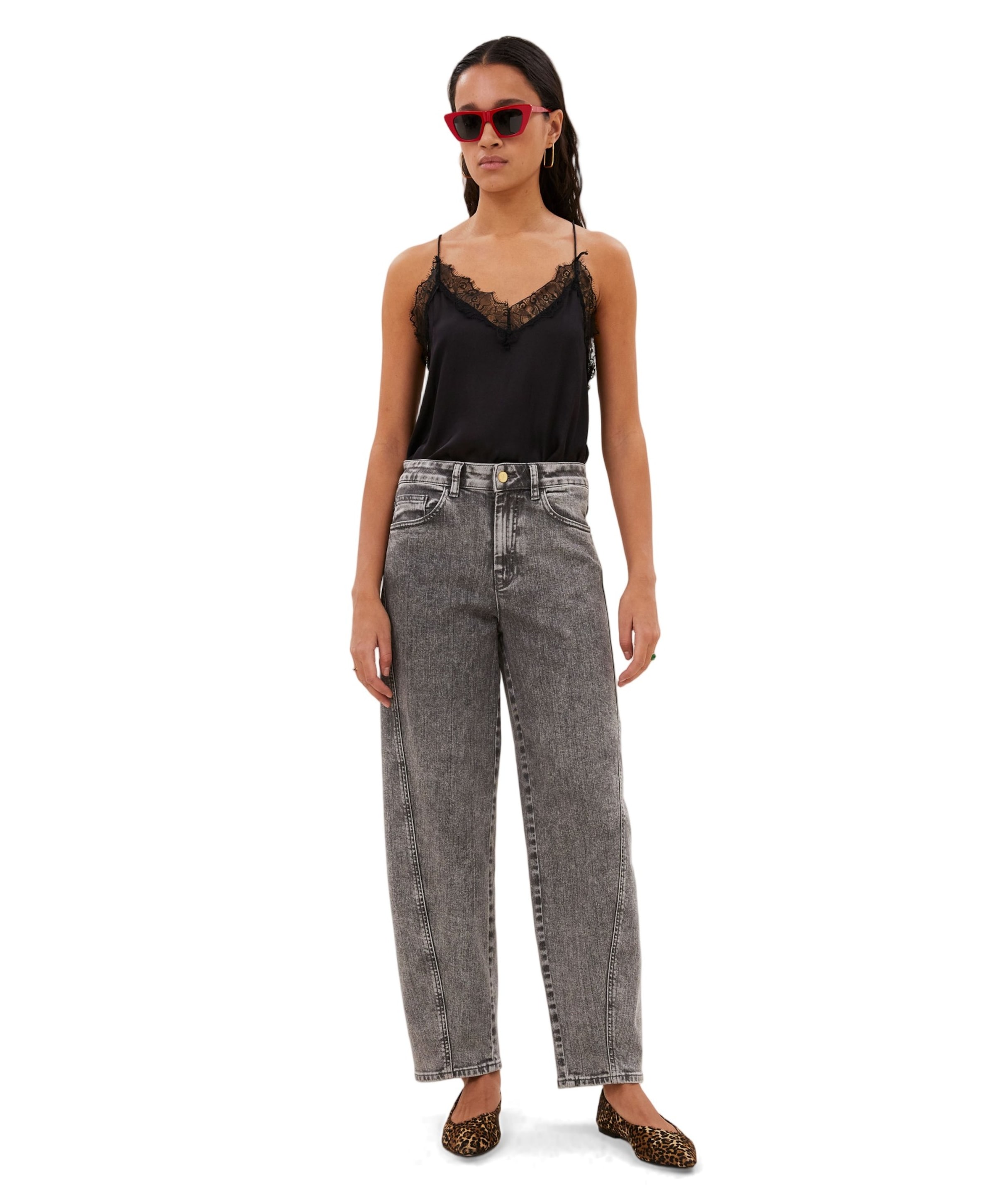 by-bar begum grey jeans dames jeans grijs
