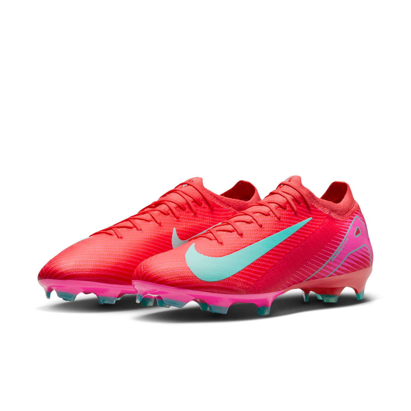 Nike Zoom Mercurial Vapor 16 Pro Gras Voetbalschoenen (FG) Rood Turquoise Roze