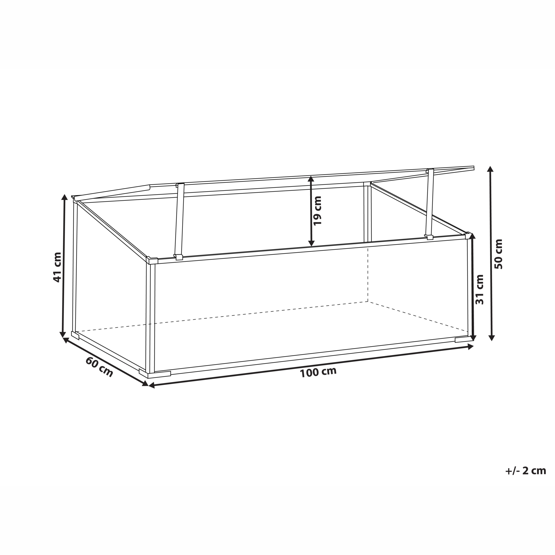 Beliani - CARFIZZI - Tuinkas - Zilver - 41 cm - Polycarbonaat