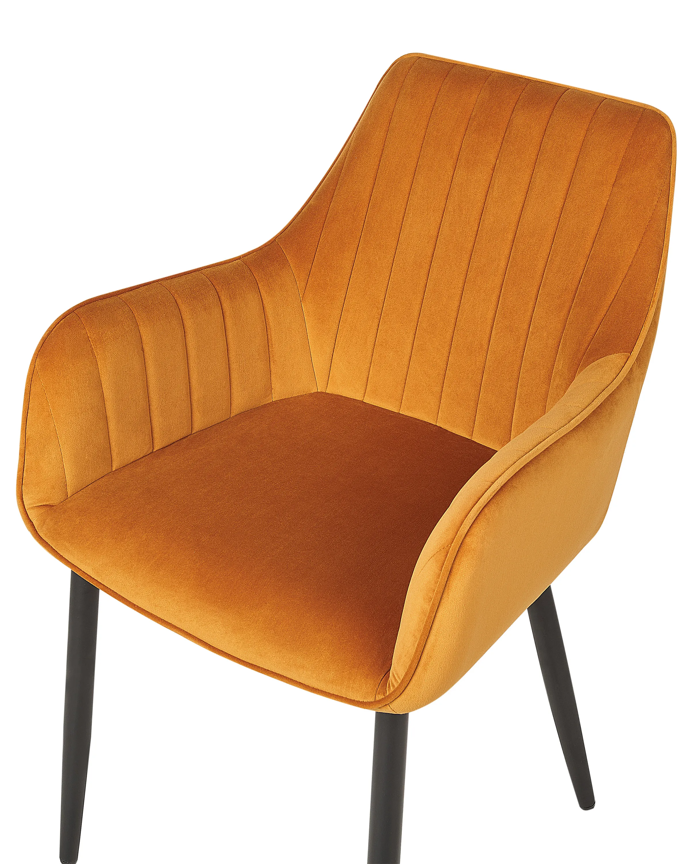 Set van 2 eetkamerstoelen WELLSTON Fluweel Oranje