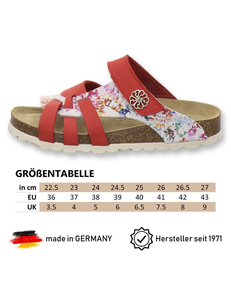 Pantoletten Damen Kralle rot