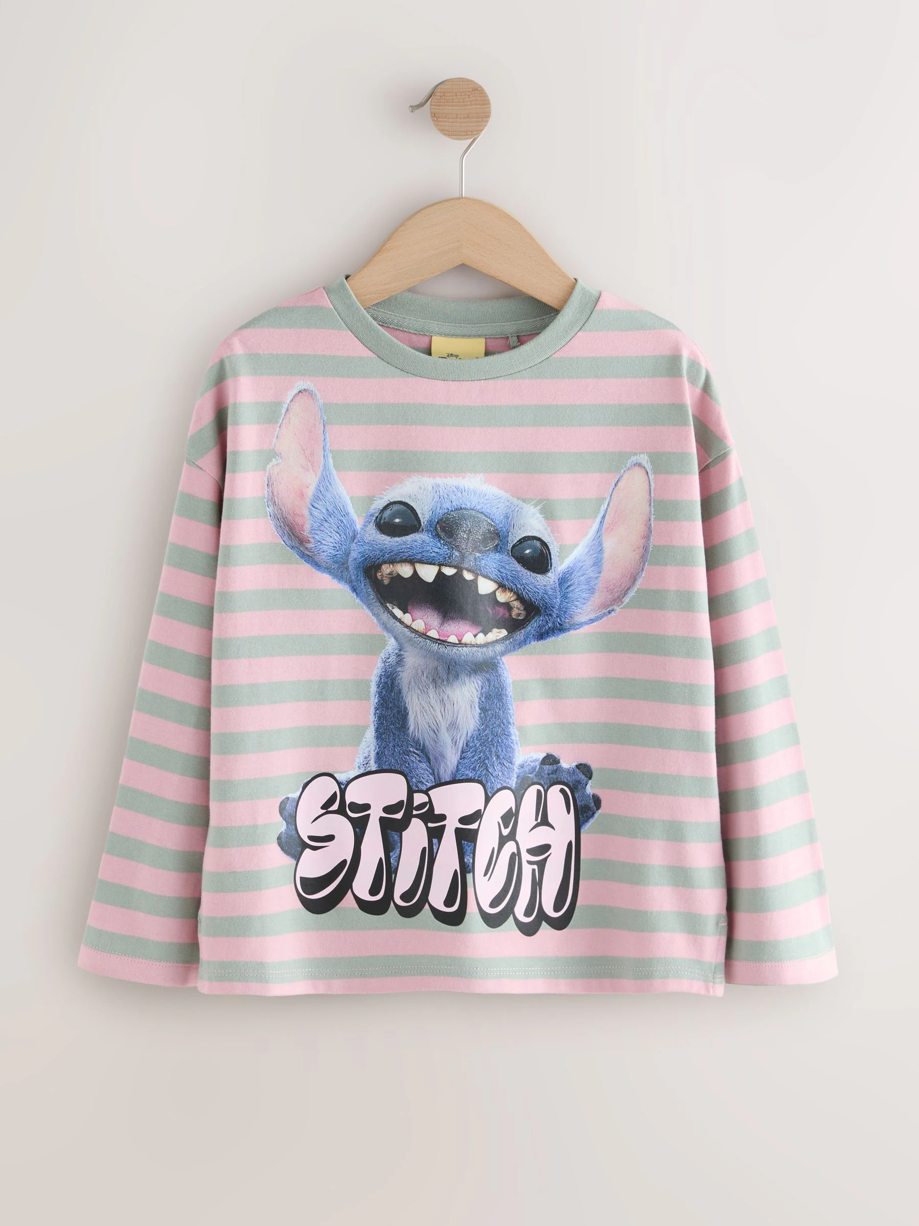 Pink Stripe Lilo & Stitch - Top met print en lange mouwen (3-16jr)