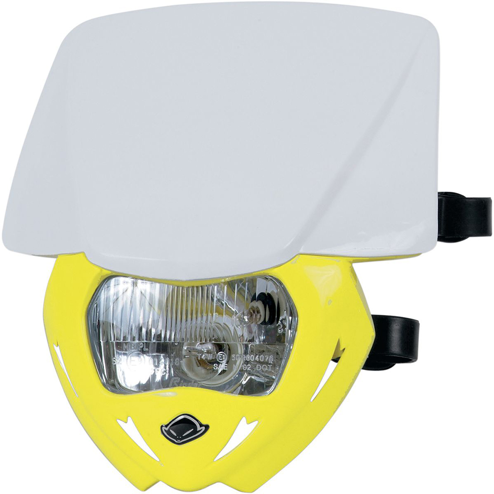 UFO - Plaque de phares Panther Blanc / Jaune