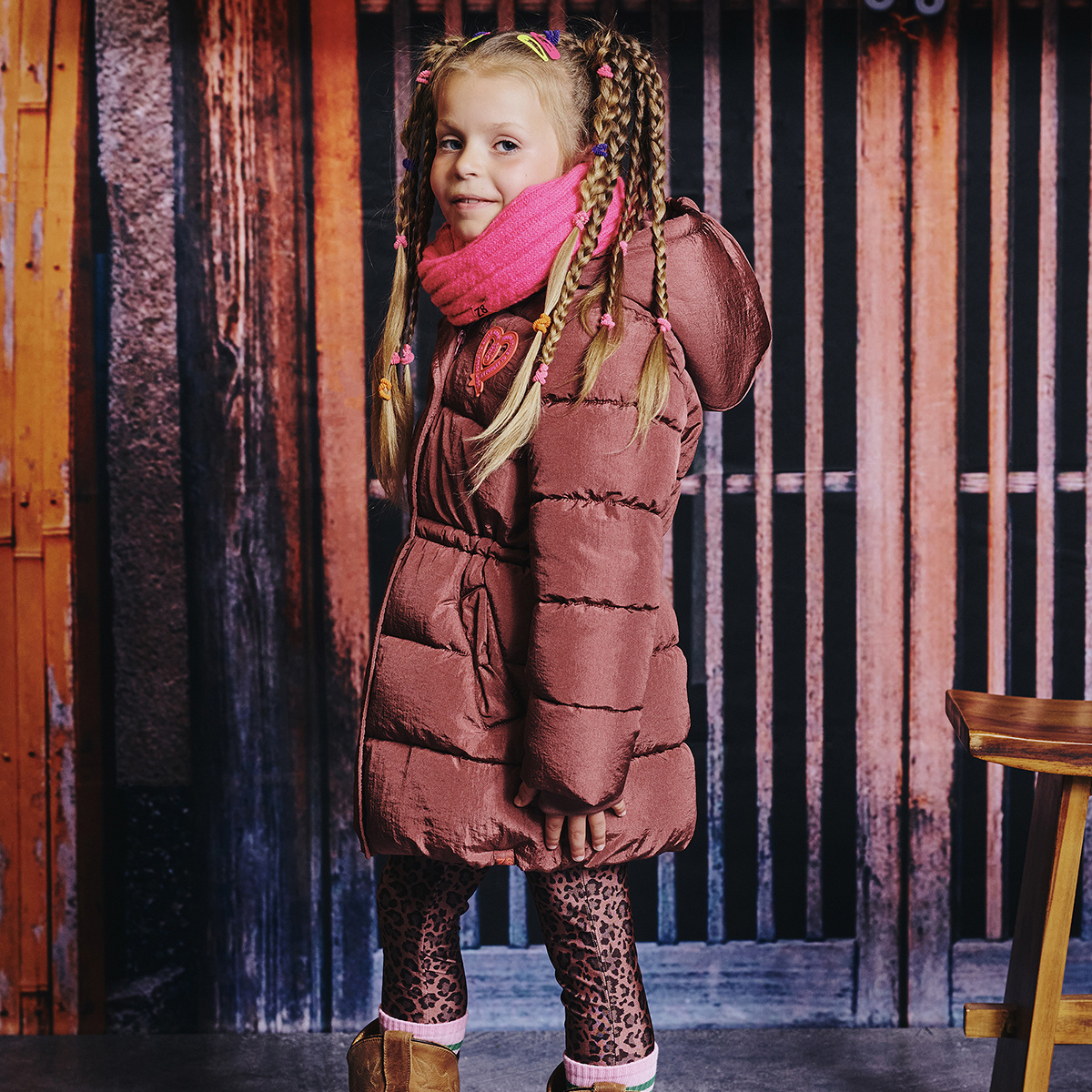 Z8 kids Winterjas Maida spicy mauve