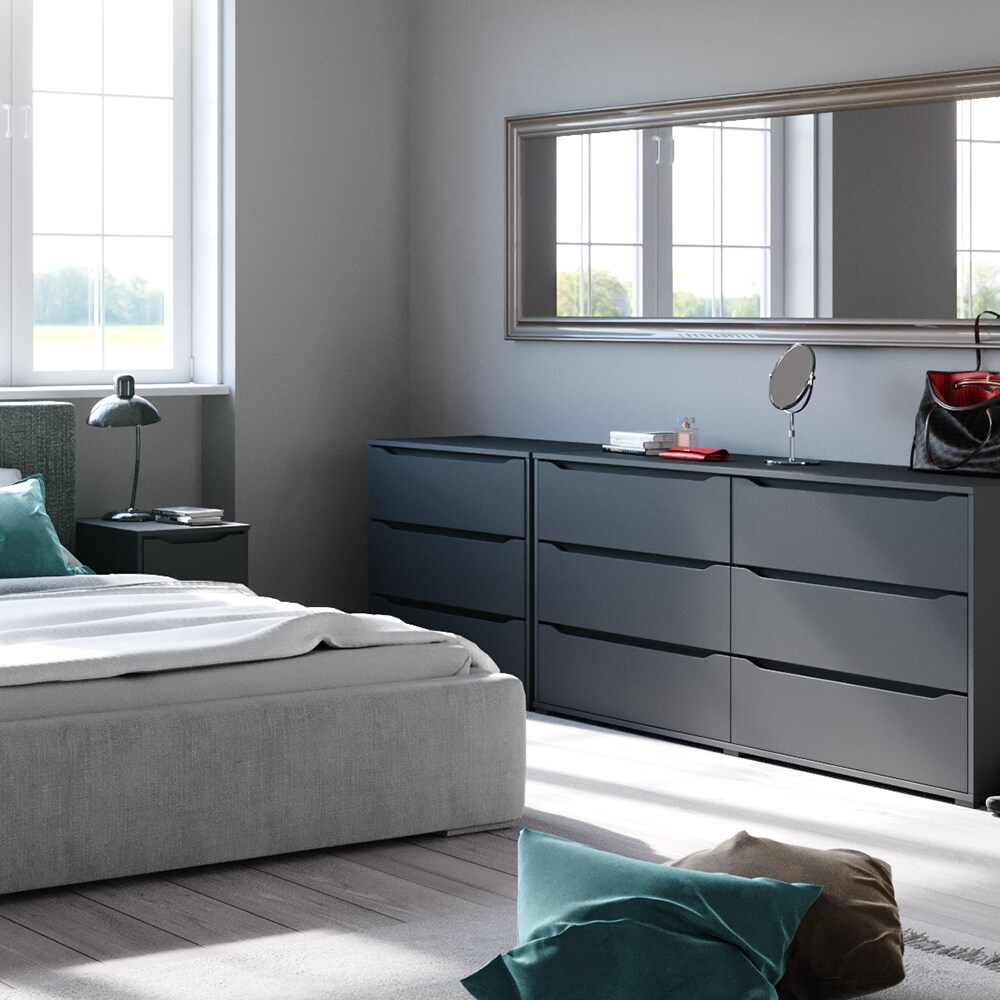 Vicco Kommode Sideboard Mehrzweckschrank Ruben Anthrazit Schublade 80 cm Ablage
